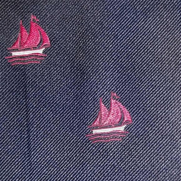 Vintage Clipper Ship Sail Boat Tie by Malden 55" - Picture 2 of 5